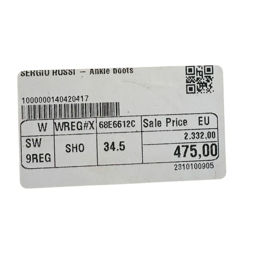 Sergio Rossi Black Ankle Boots with Silver Fringe - Picture 16 of 16